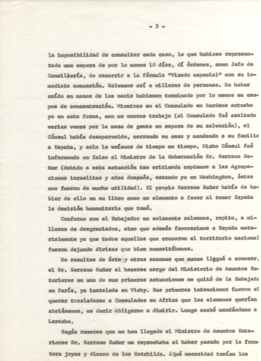 Lappuse no Propera memuāru uzmetuma, kurā detalizēti aprakstīts viņa darbs Bordo.